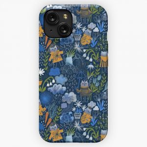 April Showers Cute Cats In The Garden iPhone 15 Slim Phone Case Cover
