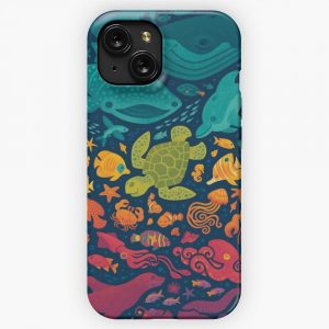 Aquatic Spectrum 2 iPhone 15 Slim Phone Case Cover
