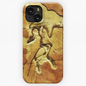 Archaeopteryx The Berlin Specimen Fossil In Sandstone Colour Print iPhone 15 Slim Phone Case Cover