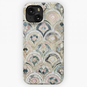 Art Deco Marble Tiles In Soft Pastels iPhone 15 Slim Phone Case Cover