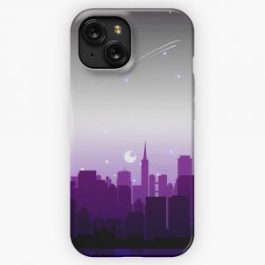 Asexual Pride Cityscape iPhone 15 Slim Phone Case Cover