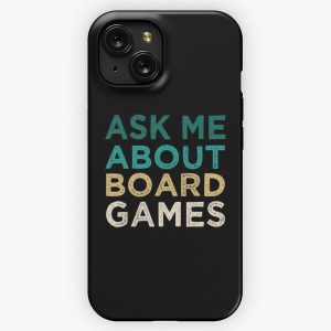 Ask Me About Board Games iPhone 15 Slim Phone Case Cover