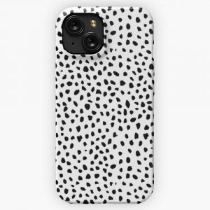 Aspyn Spots Black And White iPhone 15 Slim Phone Case Cover
