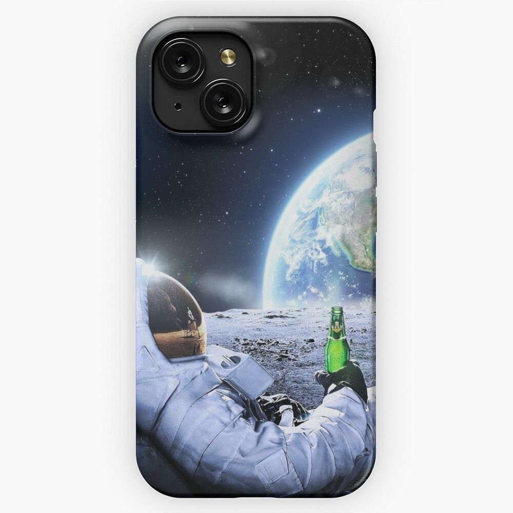 Astronaut On The Moon With Beer Hq Quality Bestseller iPhone 15 Slim Phone Case Cover