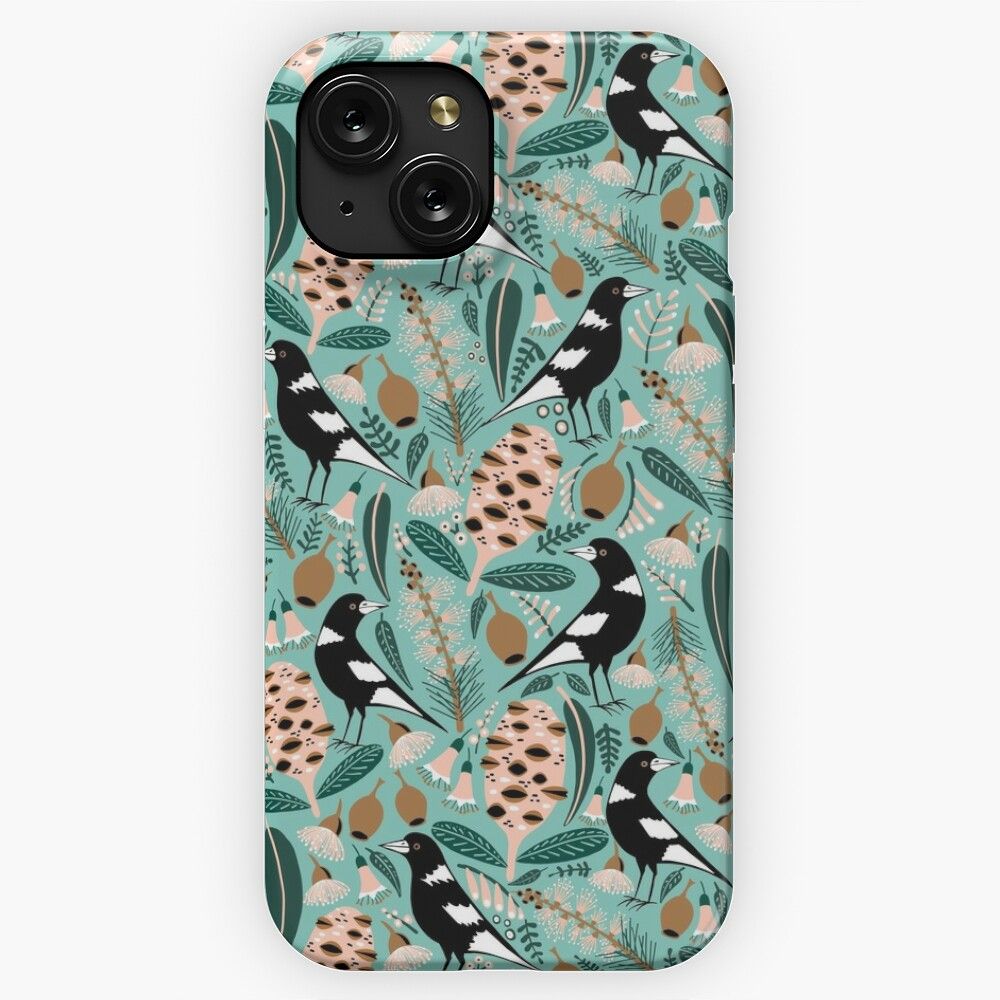 Australian Bush Magpies iPhone 15 Slim Phone Case Cover