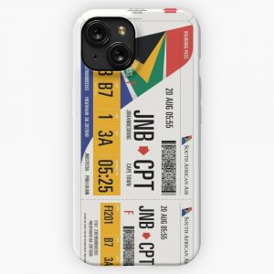 Authentic Airline Boarding Pass To Cape Town iPhone 15 Slim Phone Case Cover