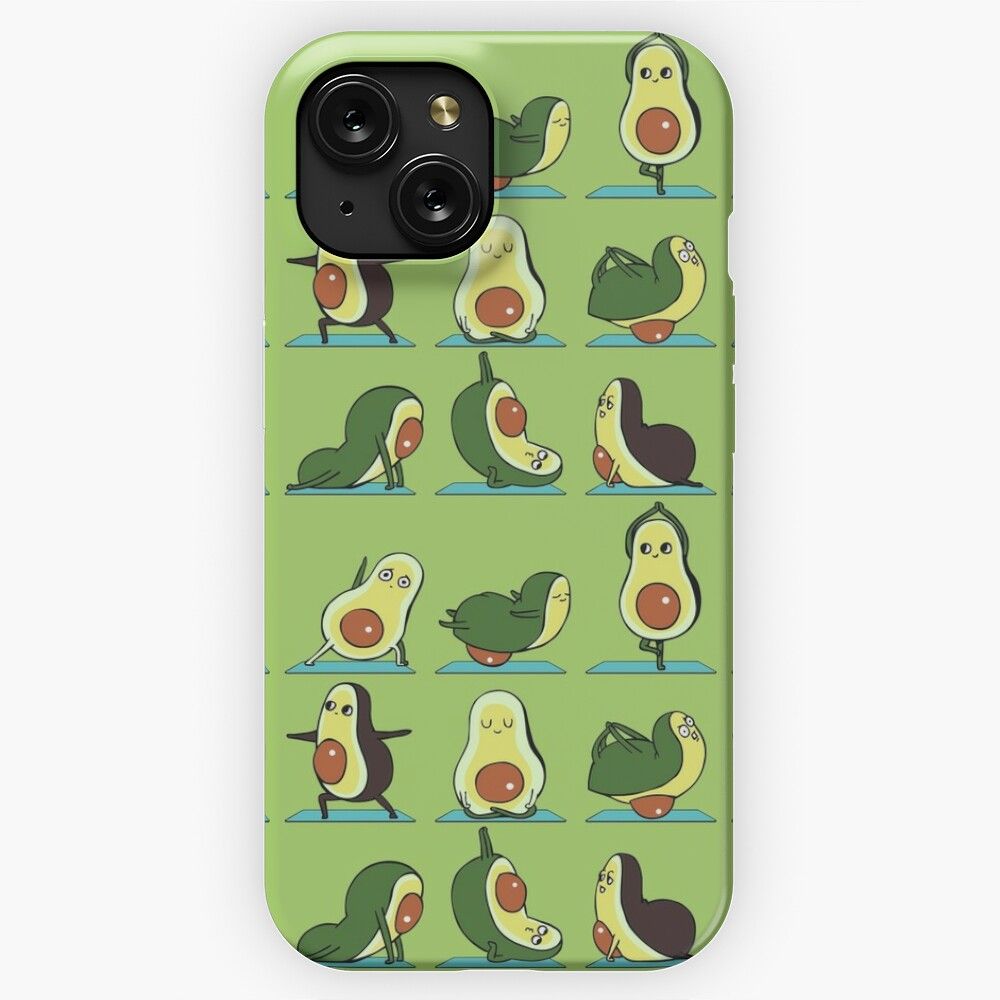 Avocado Yoga iPhone 15 Slim Phone Case Cover
