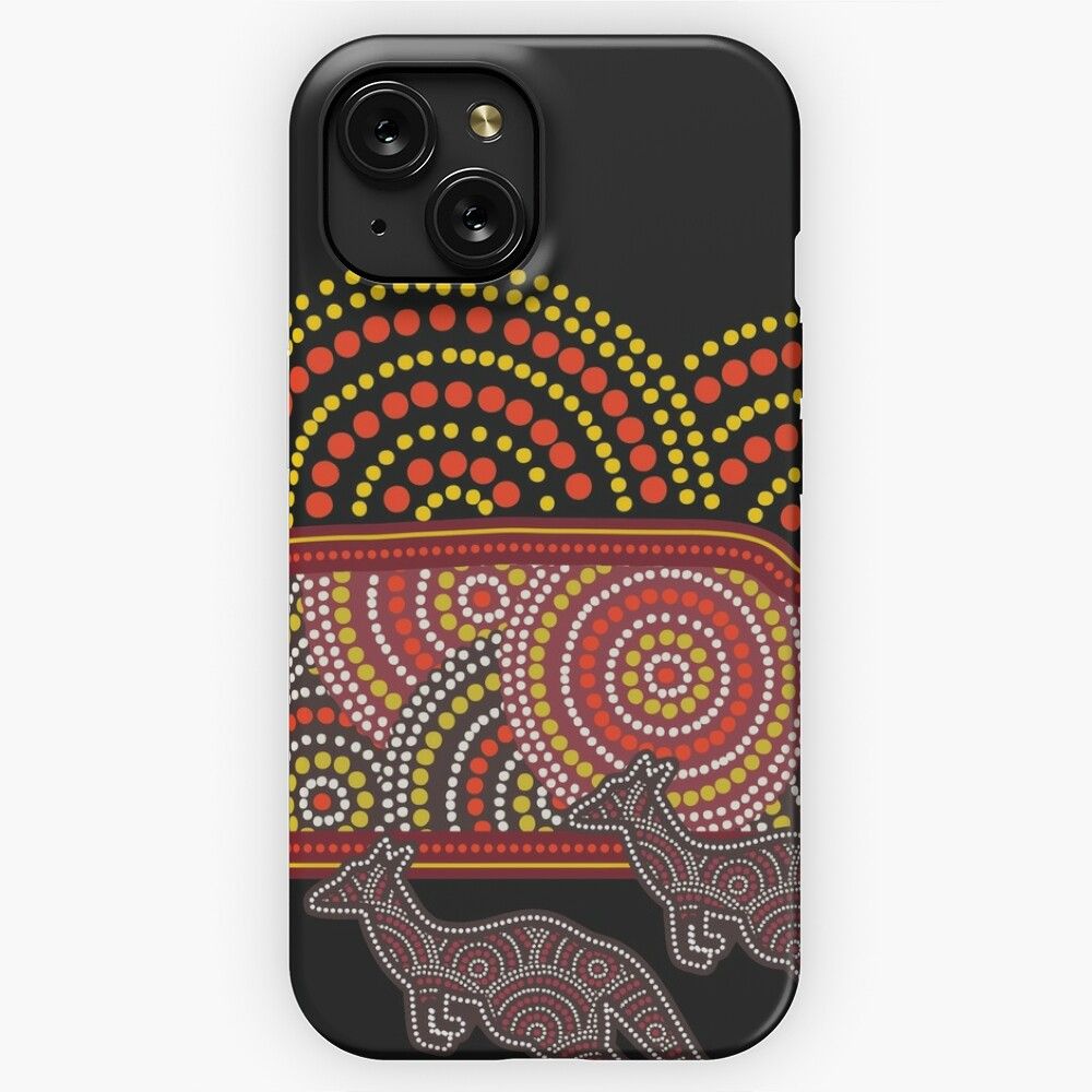 Awesome Aboriginal Dot Art iPhone 15 Slim Phone Case Cover