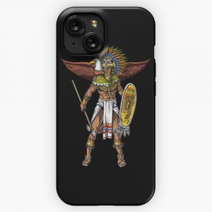 Aztec Eagle Warrior iPhone 15 Slim Phone Case Cover