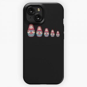 Babushka Matryoshka Russian Stacking Nesting Dolls iPhone 15 Slim Phone Case Cover
