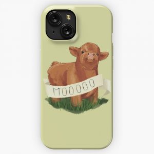 Baby Highland Cow iPhone 15 Slim Phone Case Cover