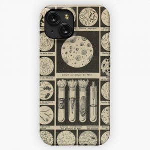 Bacteria Culture Vintage French Science Journal iPhone 15 Slim Phone Case Cover