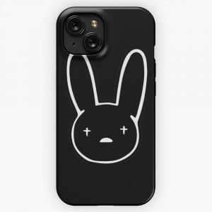 Bad Bunny Oasis Logo White On Black iPhone 15 Slim Phone Case Cover