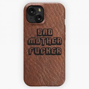 Bad Motherfucker Leather Pulp Fiction iPhone 15 Slim Phone Case Cover