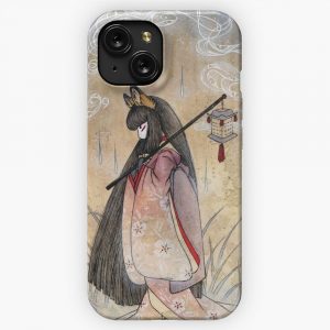 Bad Thoughts Kitsune Fox Yokai iPhone 15 Slim Phone Case Cover