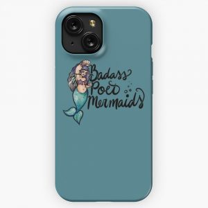 Badass Poet Mermaids iPhone 15 Slim Phone Case Cover