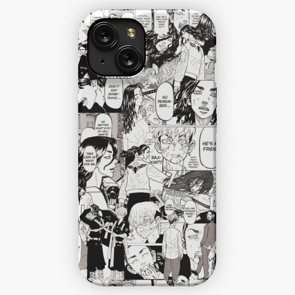 Baji Chifuyu Manga Collage iPhone 15 Slim Phone Case Cover