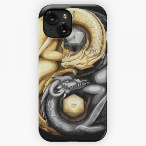 Balanced Dragons D20 iPhone 15 Slim Phone Case Cover