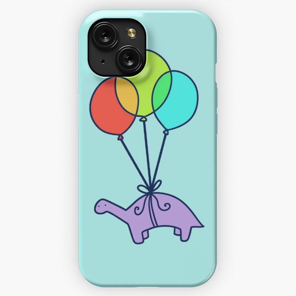 Balloon Dinosaur iPhone 15 Slim Phone Case Cover