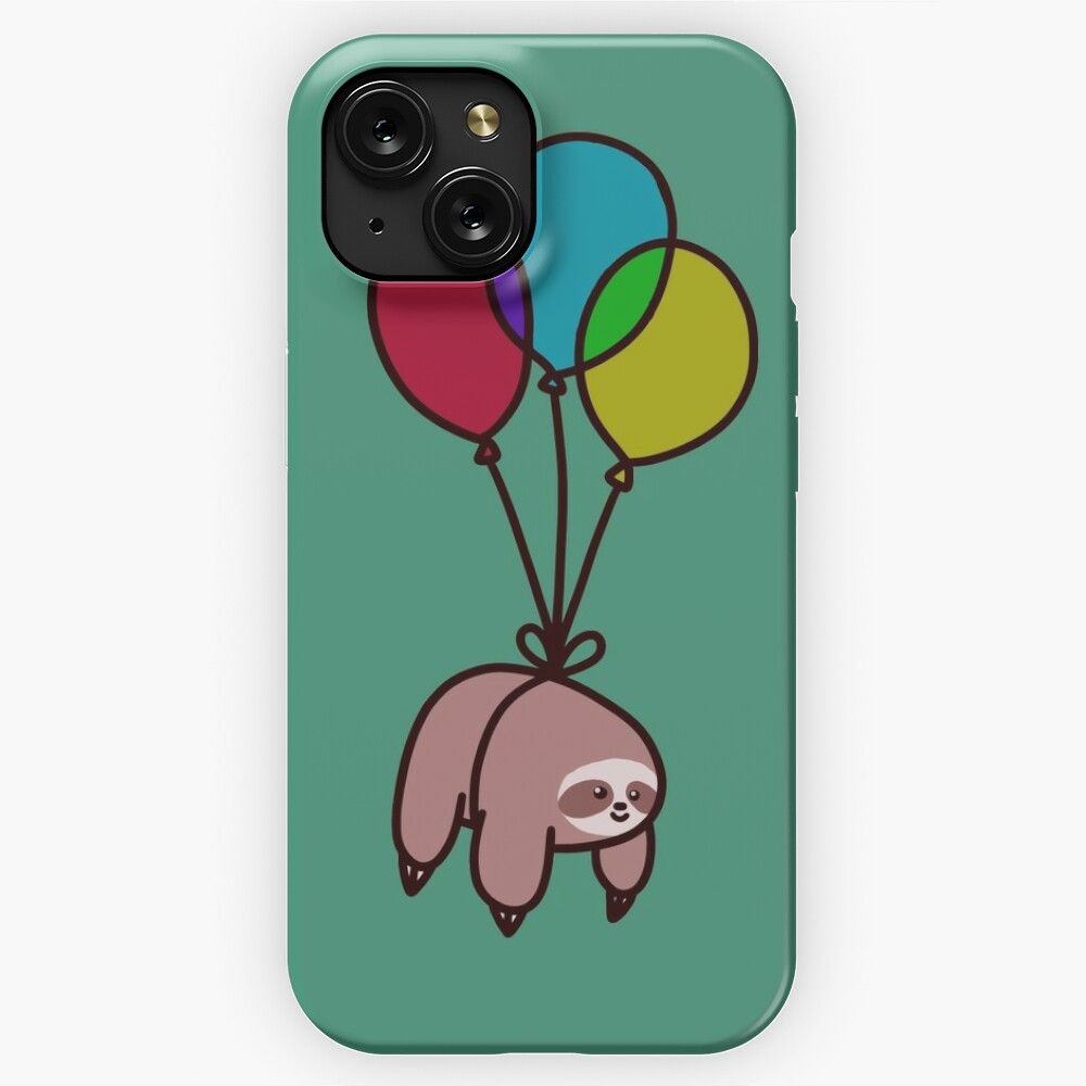 Balloon Sloth iPhone 15 Slim Phone Case Cover