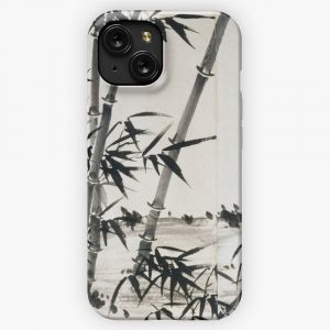 Bamboo Under Spring Rain By Xia Chang Chinese Landscape Art Painting iPhone 15 Slim Phone Case Cover