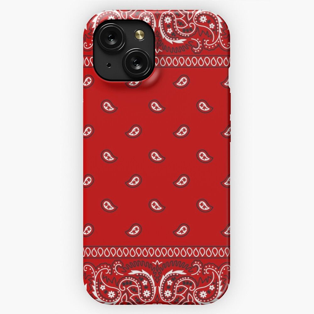 Bandana Red iPhone 15 Slim Phone Case Cover