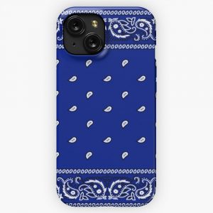 Bandana Royal Blue iPhone 15 Slim Phone Case Cover