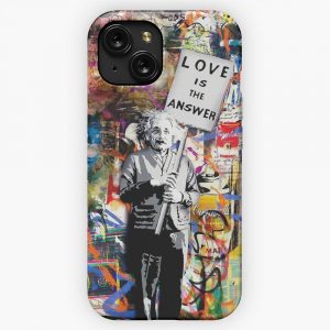 Banksy Einstein Love Is The Answer iPhone 15 Slim Phone Case Cover