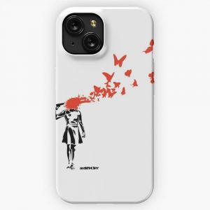Banksy Girl Suicide iPhone 15 Slim Phone Case Cover