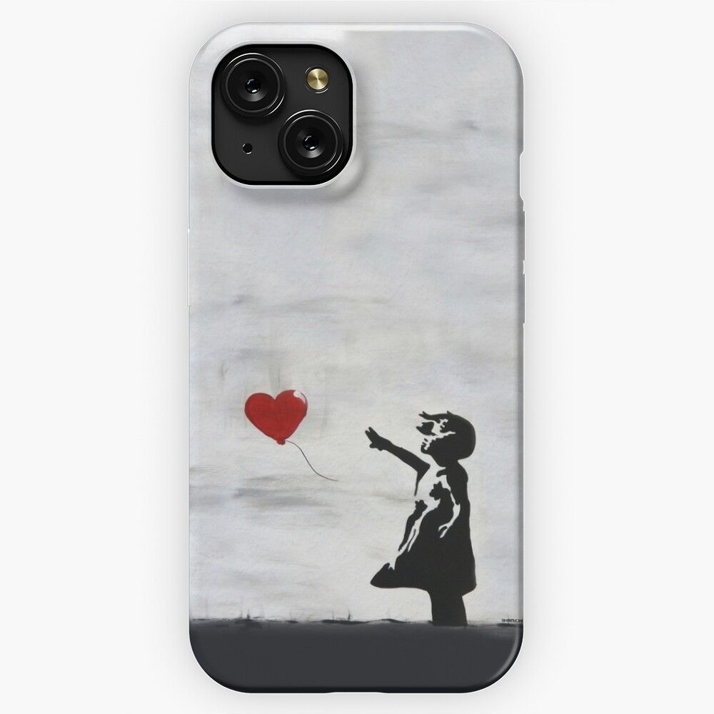 Banksy Girl With Heart Balloon Graffiti Original Wall Street Art Hd High Quality Online Store iPhone 15 Slim Phone Case Cover