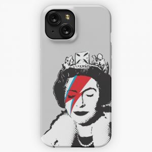 Banksy Uk England God Save The Queen Elisabeth Rockband Face Makeup Hd High Quality Online Store iPhone 15 Slim Phone Case Cover