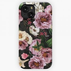 Baroque Blossoms Botanical Night Garden iPhone 15 Slim Phone Case Cover