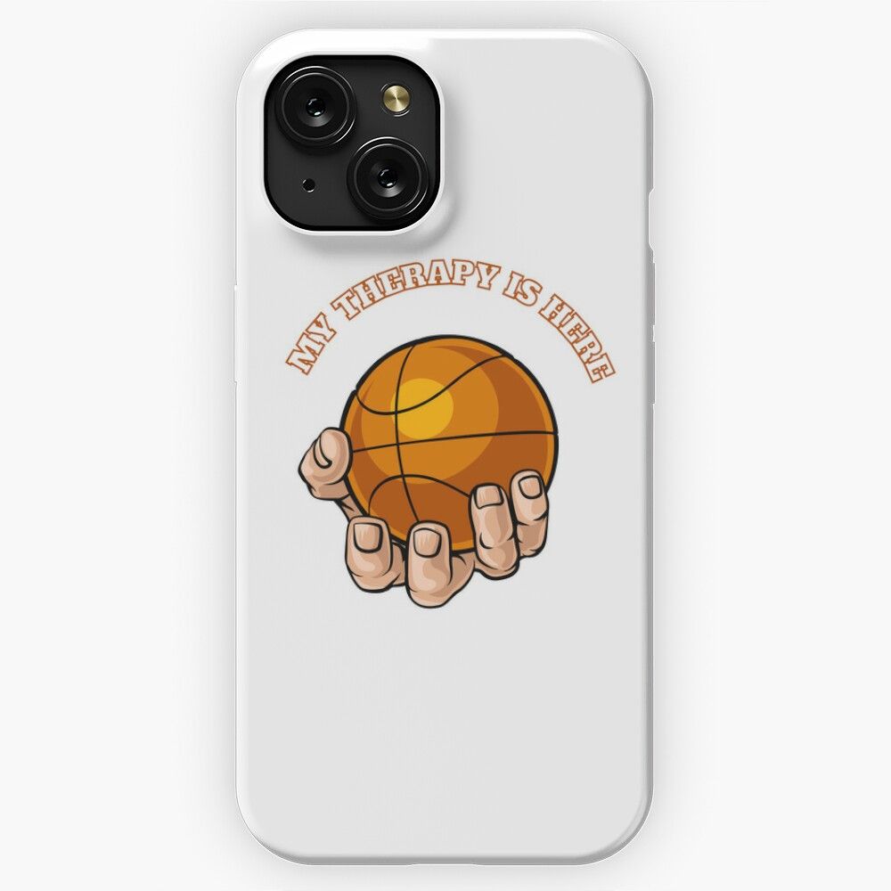 Basketball Is My Therapy My Therapy Is Here iPhone 15 Slim Phone Case Cover