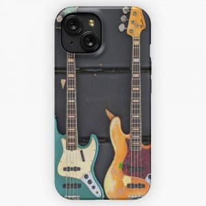 Bass Guitars On Cases iPhone 15 Slim Phone Case Cover