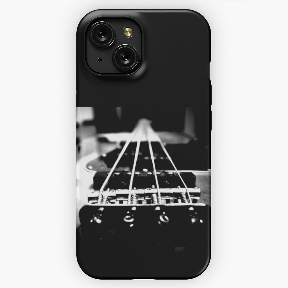 Bass Player Out Of Passion Bassist Bass Guitar Design White Print iPhone 15 Slim Phone Case Cover
