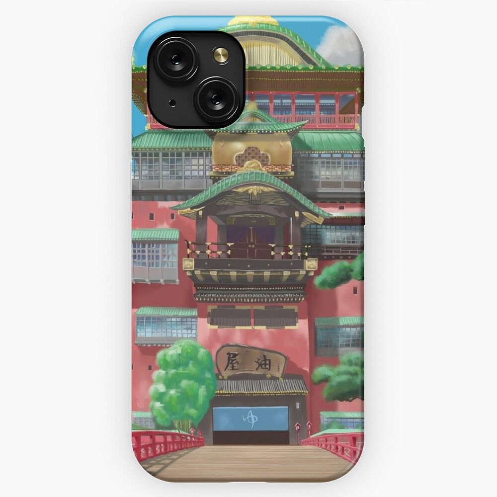 Bathhouse Spirited Away Digital Art iPhone 15 Slim Phone Case Cover