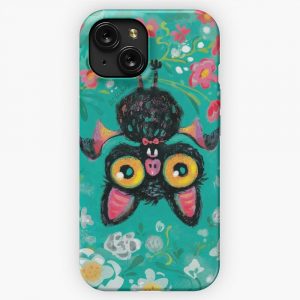 Batty For Flowers iPhone 15 Slim Phone Case Cover