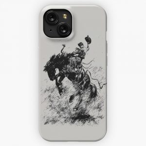Be In The Saddle Cowboy On Horse Vintage Rodeo iPhone 15 Slim Phone Case Cover