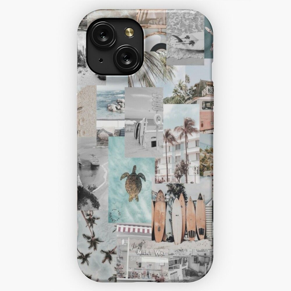 Beach Aesthetic Collage iPhone 15 Slim Phone Case Cover