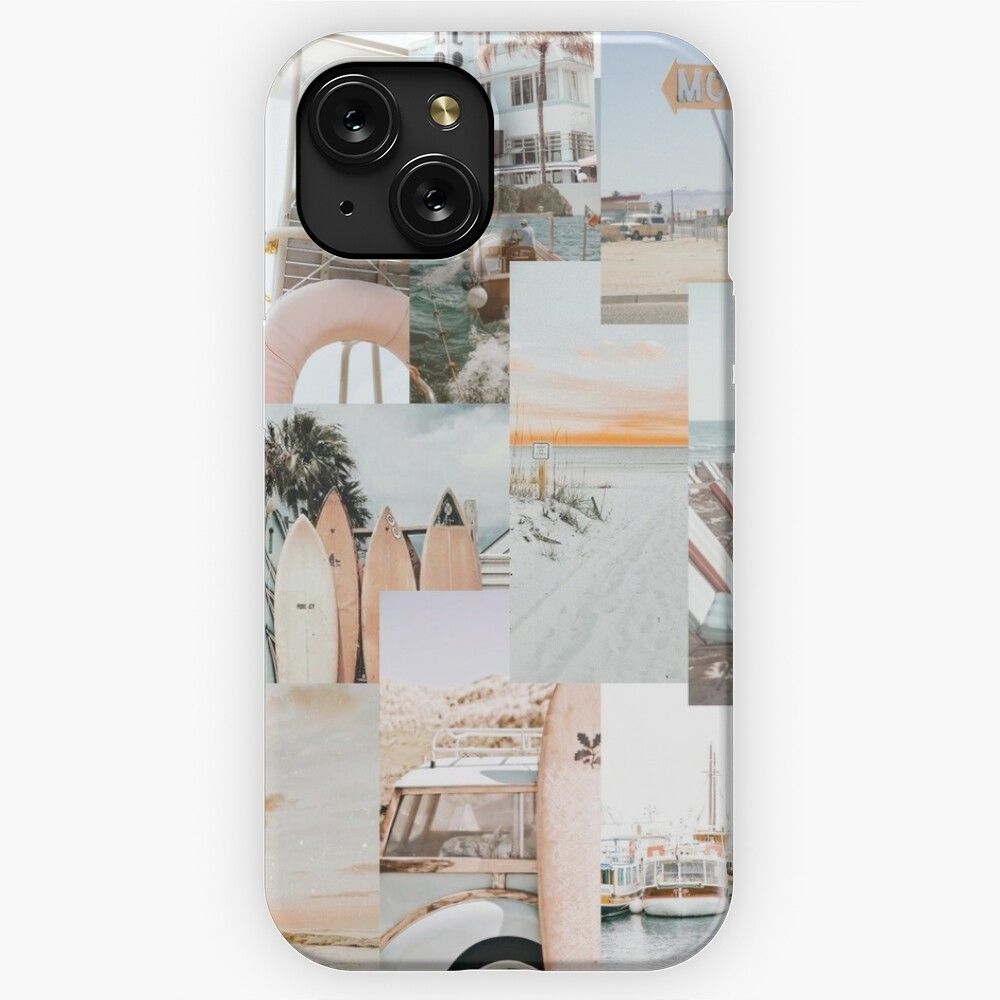 Beach Collage iPhone 15 Slim Phone Case Cover