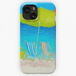 Beach Painting Sunny Day iPhone 15 Slim Phone Case Cover