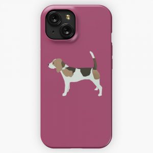 Beagle Digital Art Pink iPhone 15 Slim Phone Case Cover