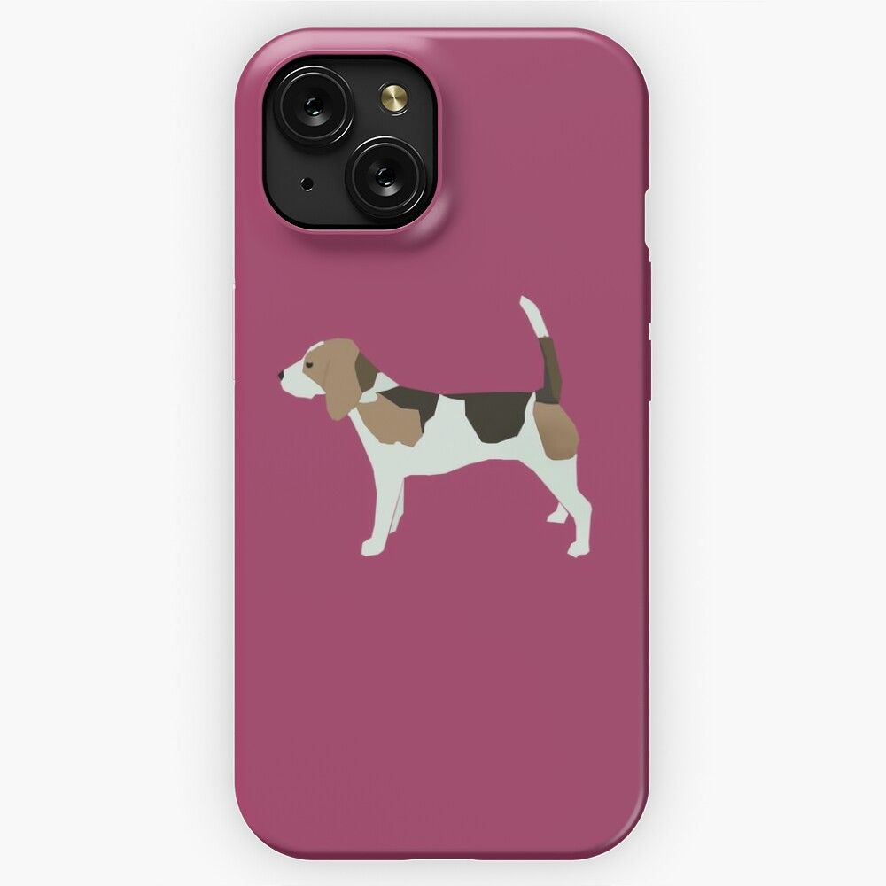 Beagle Digital Art Pink iPhone 15 Slim Phone Case Cover