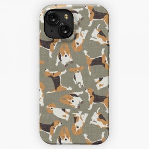 Beagle Scatter Stone iPhone 15 Slim Phone Case Cover