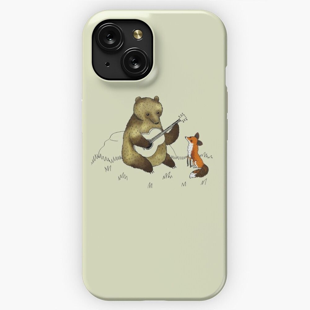 Bear Fox iPhone 15 Slim Phone Case Cover