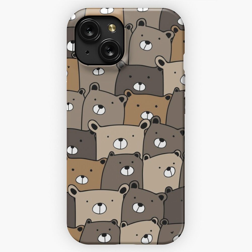 Bears Pattern Cute Bear iPhone 15 Slim Phone Case Cover