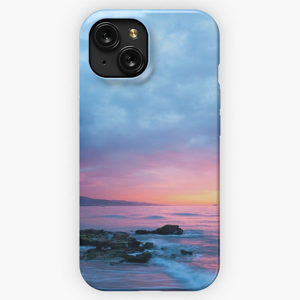 Beautiful Tropical Ocean Sunset iPhone 15 Slim Phone Case Cover