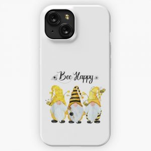 Bee Happy Bee Gnome Spring iPhone 15 Slim Phone Case Cover