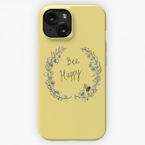 Bee Happy iPhone 15 Slim Phone Case Cover