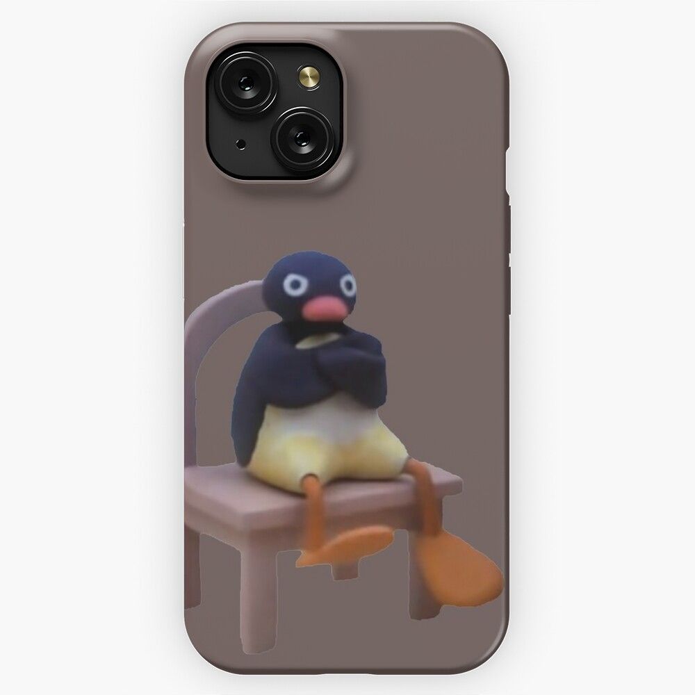 Beeppeep Official Merch Angry Pingu iPhone 15 Slim Phone Case Cover